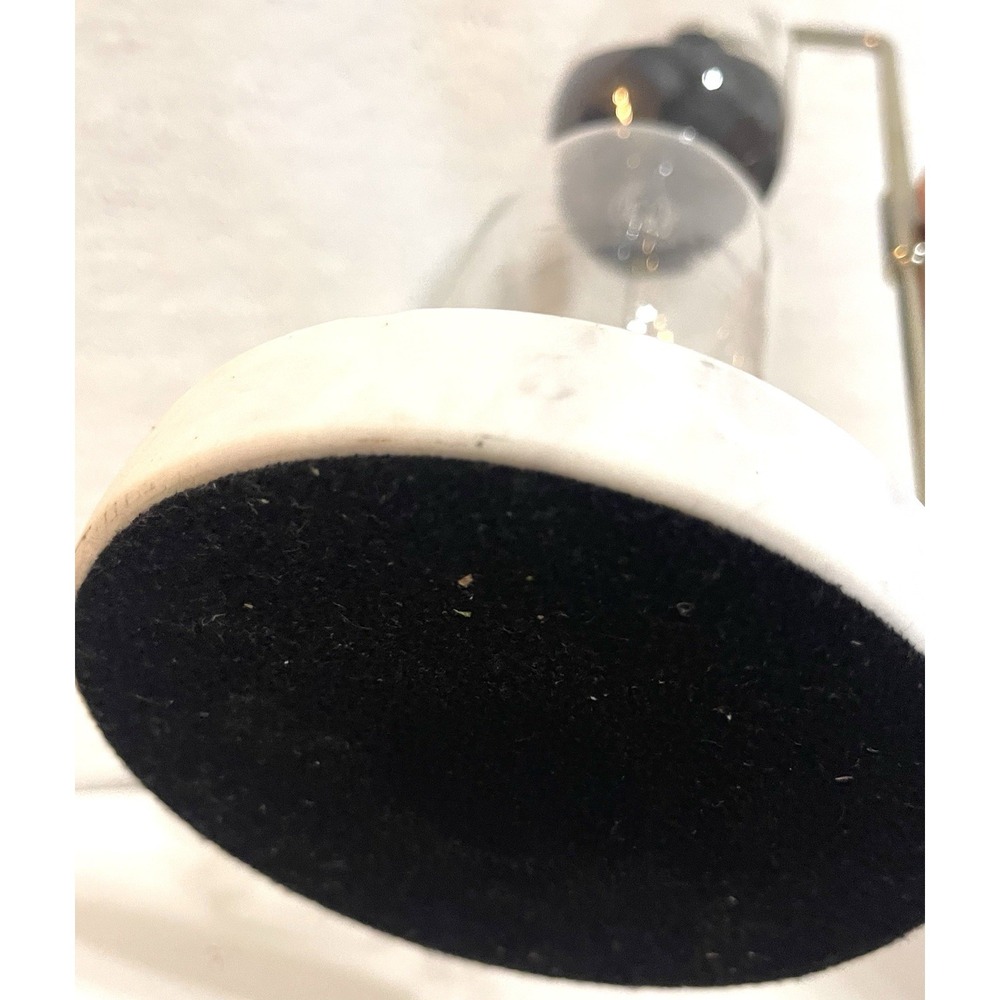 vintage hourglass sand timer with marble base And Brass Hardware See Details - Picture 4 of 6